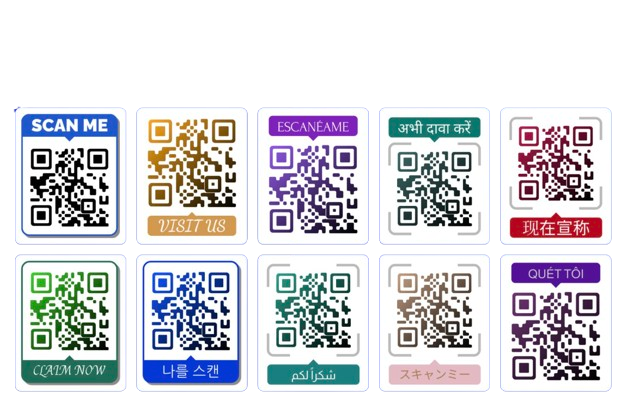 1400+ fonts and languages for QR code labels