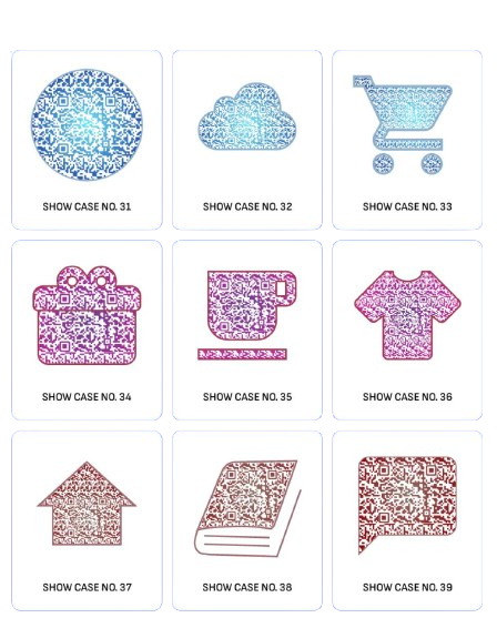 More outlined QR code shape examples